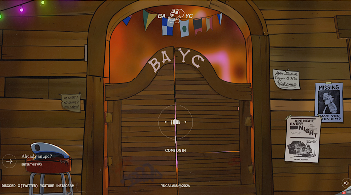 BAYCの公式サイト